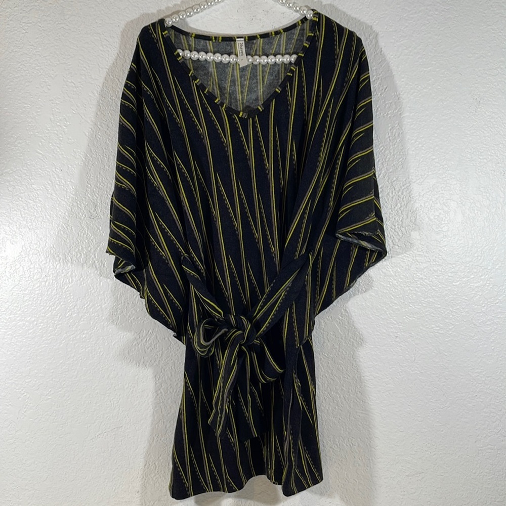 24/7 Comfort Apparel 3/4 Sleeve Shift Dress Oversize With Belt Size Large - Picture 3 of 12